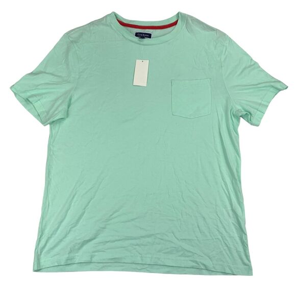 Club Room Mens Solid Short Sleeve Pocket Crewneck Pajama T-Shirt Mint Green M - Picture 1 of 4
